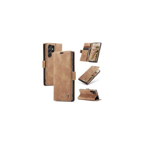 CaseMe Smart Magnet FlipCase Samsung Galaxy S24 Ultra Brun