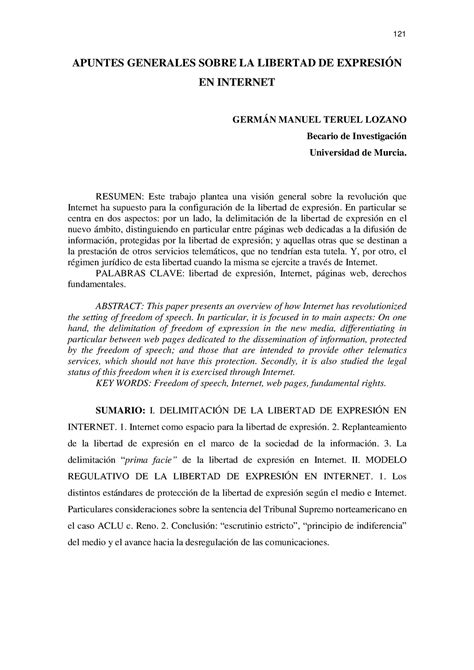 Apuntes Generales Sobre La Libertad De E Apuntes Generales Sobre La