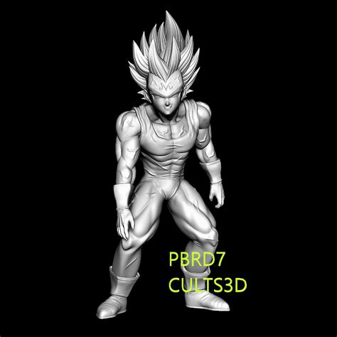 Stl File Dragon Ball Majin Vegeta Dragon Ball Z D Printable Model To