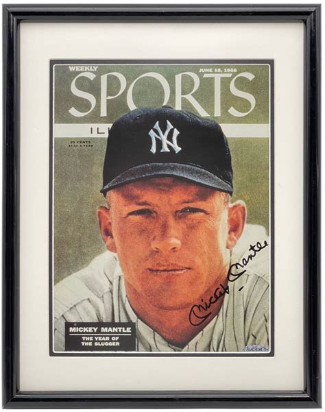 Mickey Mantle Signed 12x15 Custom Framed 1956 Sports Illustrated