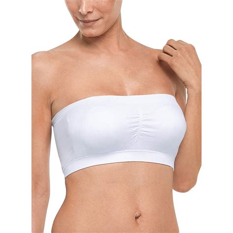 Isupportposture Womens Seamless Bandeau Bra Strapless Padded Tube