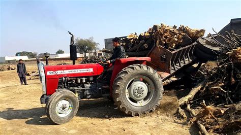 Very Dangerous Unloading Trolley With Massey 260 Tractor Dangerous