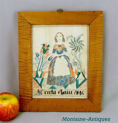 Attr. "Reading Artist" Berks County PA Fraktur dated 1846 — Montaine