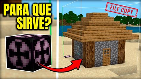 Como Usar El Bloque De Estructuras Structure Block En Minecraft Pe