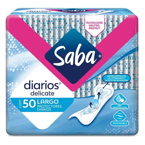 Protectores Saba Diarios Delicate Largo 50 Piezas DelSol