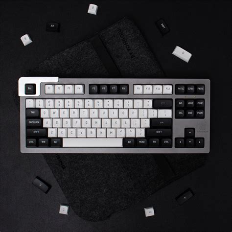 Black And White Keycaps 150 Pcs Msa Keycap Set Minimalist Etsy