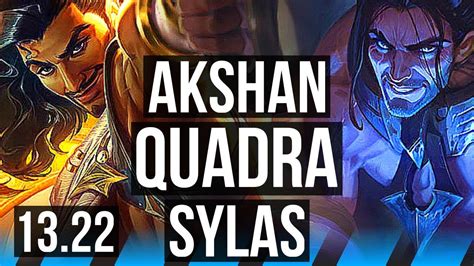 AKSHAN Vs SYLAS MID 19 1 4 Quadra Legendary 700 Games KR