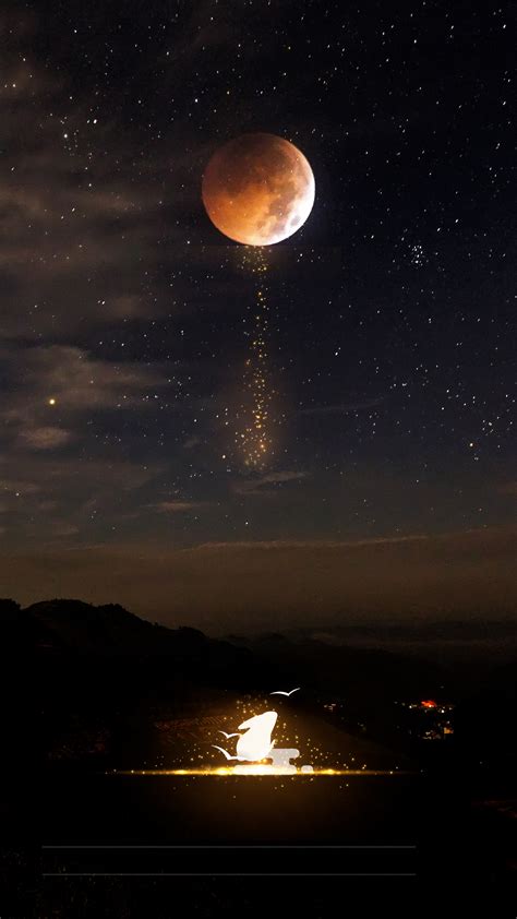 原创中国风中秋节明月夜景视频背景ae模板视频特效素材 千库网