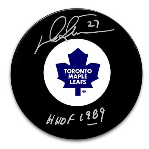 Darryl Sittler Toronto Maple Leafs Hof Autographed Puck Nhl Auctions