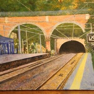 GARE De VILLE D AVRAY Impressionist Painting France Landscape - Etsy