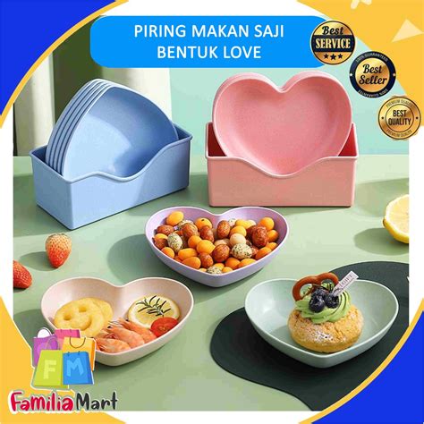 Jual Piring Makan Saji Berbentuk Hati Love Plate Piring Saji