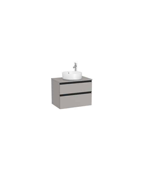 Mueble Para Lavabo De Sobreencimera Roca The Gap Cajones Gris Mate