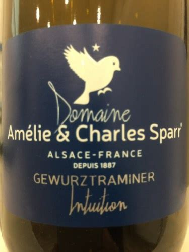 Domaine Amélie Charles Sparr Intuition Gewürztraminer Vivino