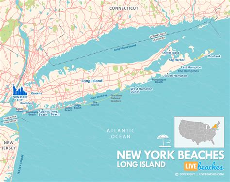 Map of Beaches in New York - Live Beaches