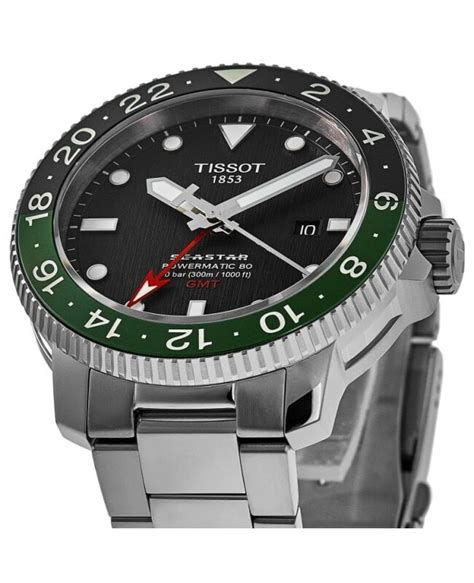 New Tissot Seastar 1000 Powermatic 80 GMT Black Men S Watch T120 429 11