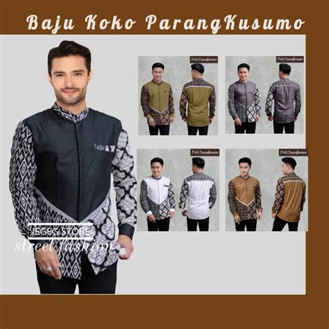 Jual Baju Koko Lengan Panjang Kemeja Dewasa Laki Laki Muslim Kekinian