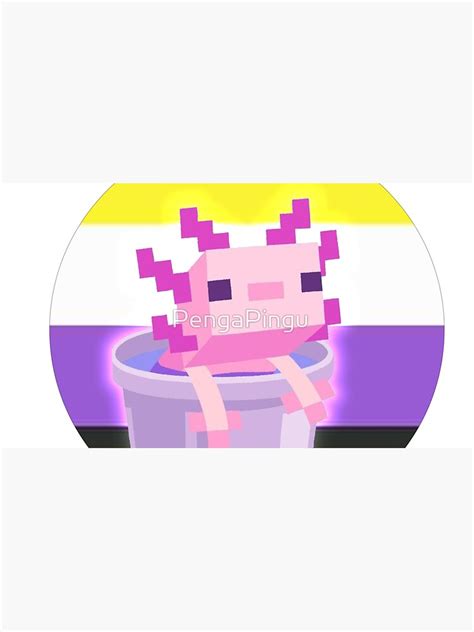 Minecraft Axolotl LGBT Sticker LGBTQ Non Binary Flag Cap For Sale By