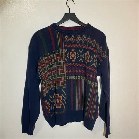 Roundtree Yorke Sweaters Vintage Navy Blue Red Gold And More