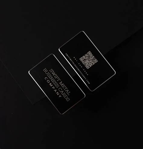 Brushed Shiny Black - Swift Metal Business Cards