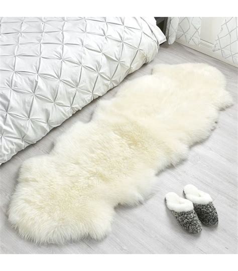 Double Ivory White Sheepskin Rug Pelt X Ft Sheepskin Town