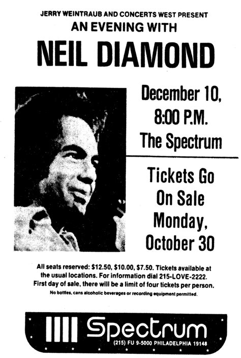 Neil Diamond Concert & Tour History (Updated for 2024) | Concert Archives