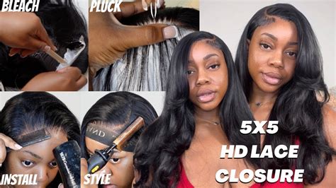 START TO FINISH Closure Wig Install For BEGINNERS HOW TO BLEACH