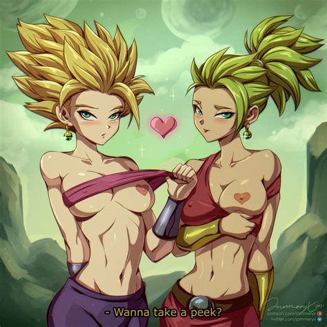 Rule 34 2girls Blonde Hair Breasts Caulifla Dark Skinned Female Dark Skin Dragon Ball Dragon