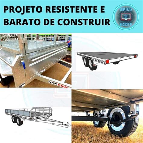 Projeto Carretinha Gaiola Reboque Trucada Eixos Ca Amba