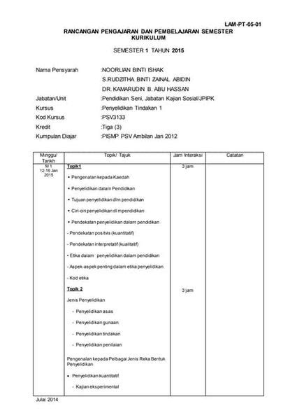 Panduan Format Penulisan Kertas Cadangan Penyelidikan Tindakan