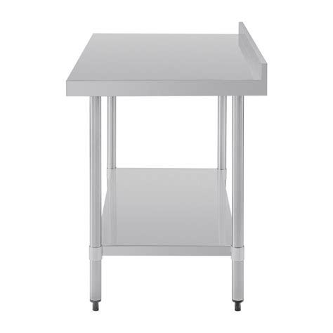 Table En Acier Inoxydable Avec Rebord Vogue X Mm