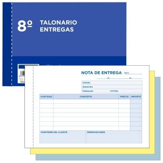 Talonario Nota De Entrega T 54 T328 Triplicado Octavo