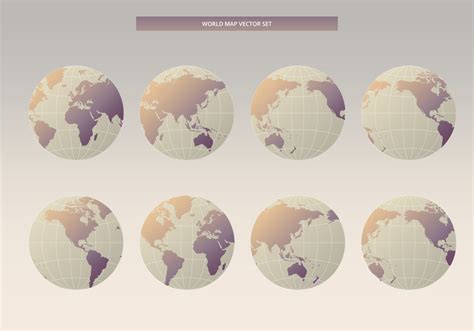 3D International Globe Map Set 360238 Vector Art at Vecteezy