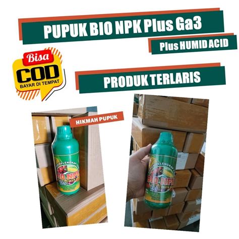 Jual Special Pupuk Npk Plus Ga Dan Humid Acid Pelebat Padi Terbaik Bio