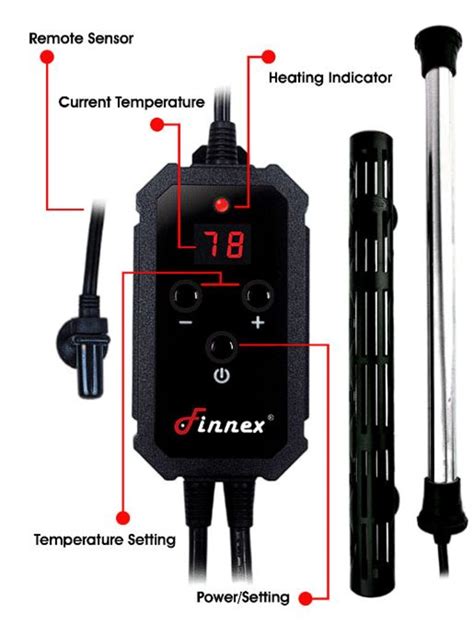 Finnex STE 800 Digital Control 800W Titanium Heater Premium Aquatics