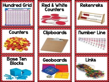 Math Manipulative Bin Labels By Inquire And Explore TPT