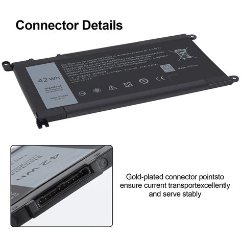 WDX0R WDXOR Laptop Battery 42Wh For Inspiron 15 5567 5568 13 5368 7368