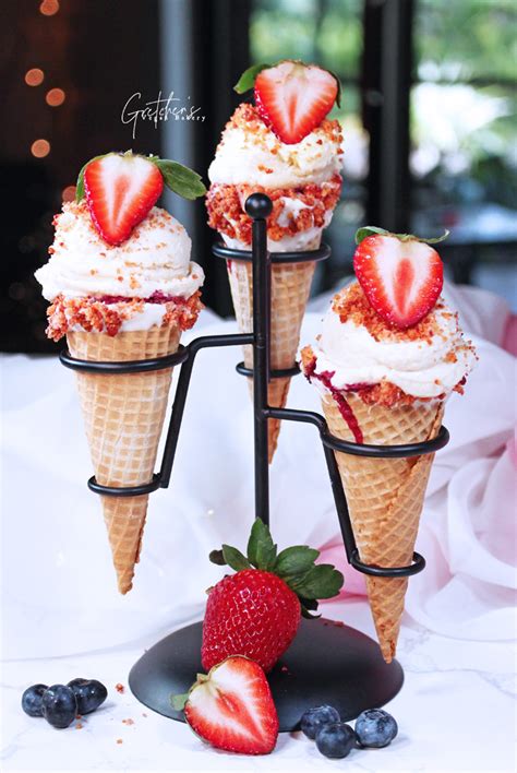 Strawberry Ice Cream Cone