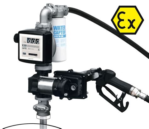 Fasspumpe EX50 AC 230V ATEX mit automat Zapfpistole und Zählwerk K33