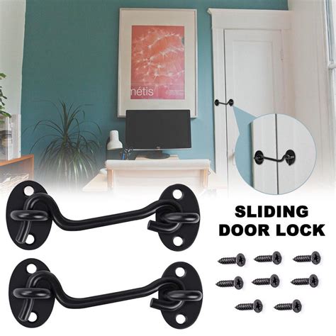 Buy Barn Door Lock Hook Lock Black Sliding Door Lock At Affordable Prices — Free Shipping Real