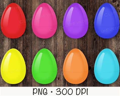 Plastic Colorful Fillable Easter Eggs PNG Clipart, Bright Colorful ...