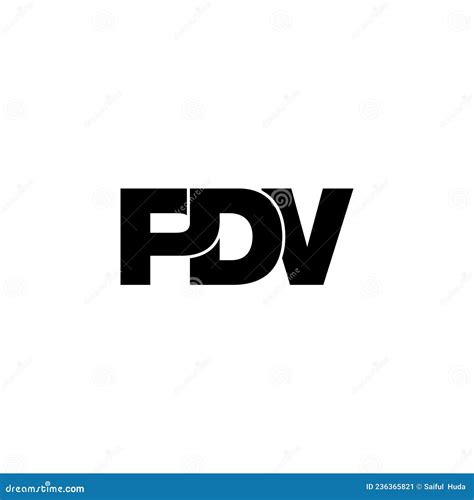 Letter Pdv Simple Monogram Logo Icon Design Stock Vector