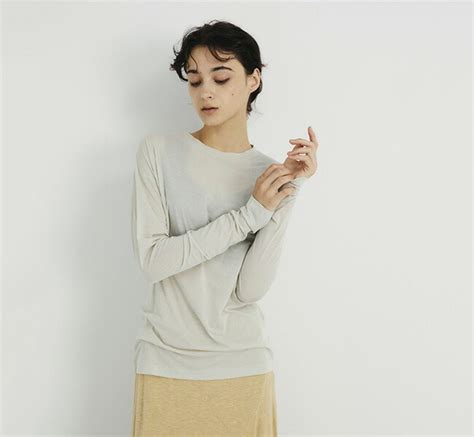 Sale Off Unfil Twisted Cotton Sheer Jersey Long Sleeve