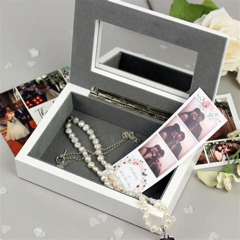 Personalised Silver Elegant Wooden Jewellery Box - ForYou.ie