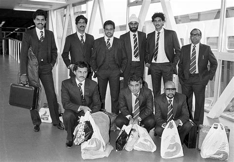 The Indian Team Arrives At Heathrow For The World Cup Back L To