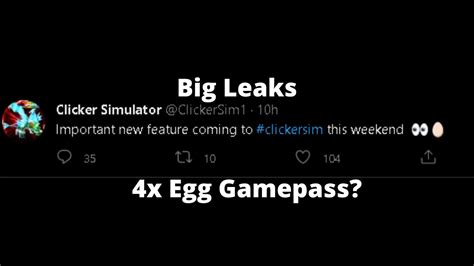 4x Egg Hatching Leaked In Clicker Simulator Roblox Youtube