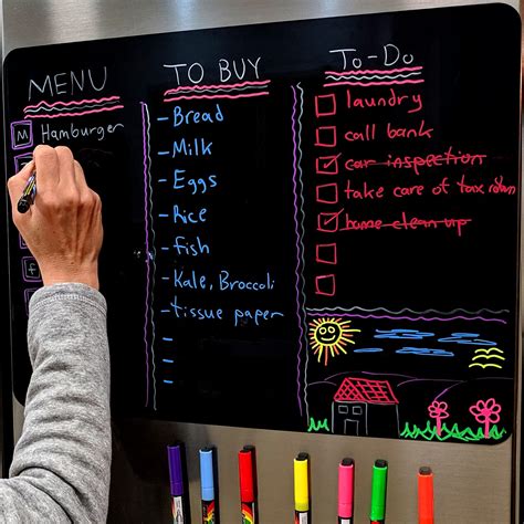 Buy Premium Magnetic Wet Dry Erase Blackboard For Refrigerator Fridge