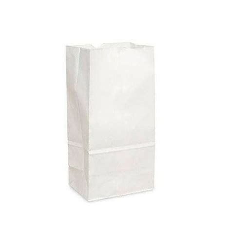 Bolsa De Papel Sin Asas Kraft Blanca G M X Cm Uds