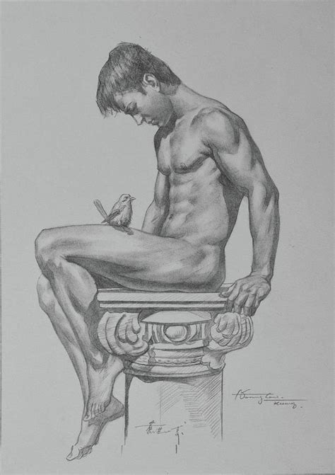 Drawing Male Nude 20181124 Drawing By Hongtao Huang Pixels