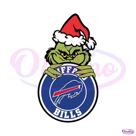 Funny Grinch Buffalo Bills Circle Logo SVG