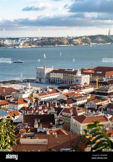 View Over The City With Tejo River From Miradouro Da Nossa Senhora Do